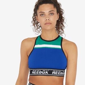 Reebok Women's Vibrant Blue and Green Sports Bra